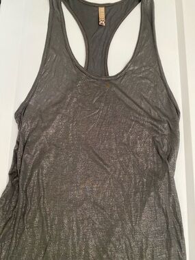 Free People metallic gray tank S